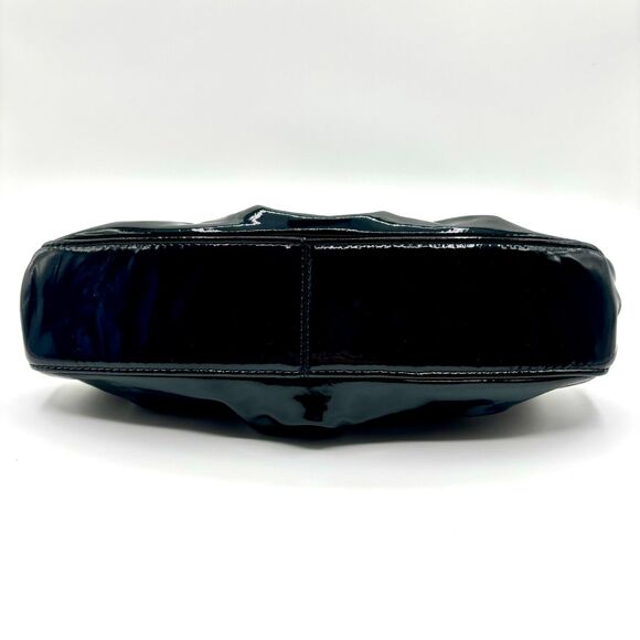 Rare LAI Patent Leather Clutch | Blue/Green Color w Metallic Gold Interior | Y2K - Picture 4 of 15